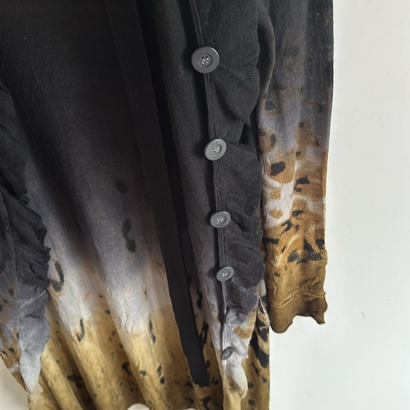 Roberto Cavalli 100% Wool Stylish Ombre Long Button Down Cardigan - Picture 6 of 11